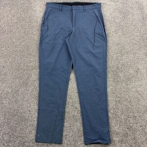Nobull Performance Chino Pants Mens 33x32 Blue Slate Stretch Athletic Golf